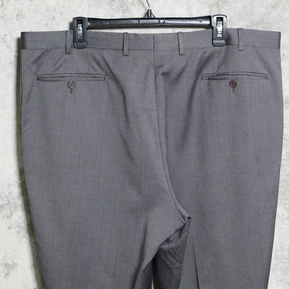 Canali Pants Mens 42x30 Gray Wool Dress Pleated Office Formal Trousers Slacks